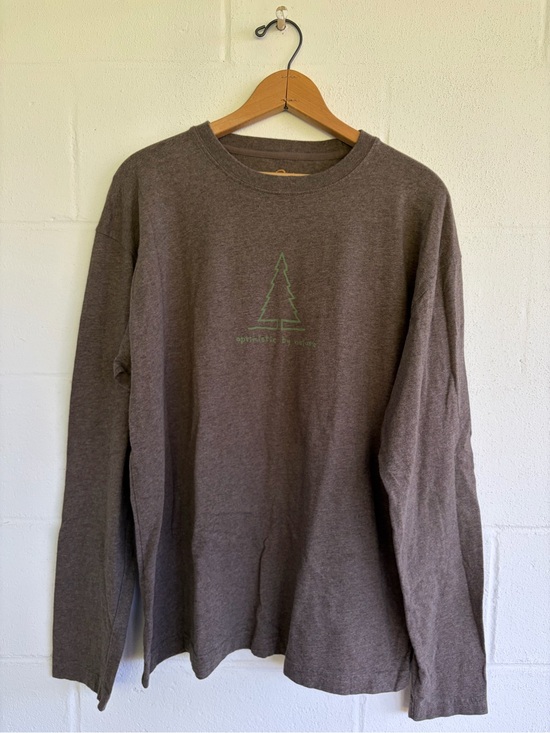 Life Is Good Tops - Good Karma by Life is Good - Long Sleeve Brown Graphic Tee
